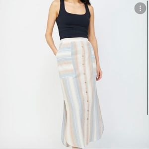 Rdandkoko striped Culottes with elastic waistband on back size small